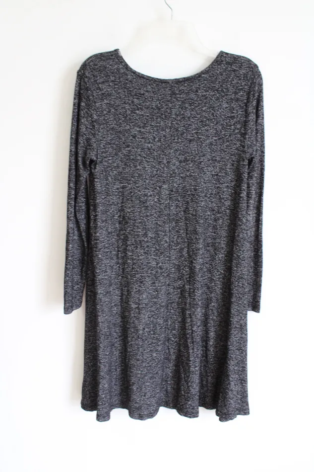 Old Navy Earrings Old Navy Charcoal Gray Heathered Long Sleeved Dress S