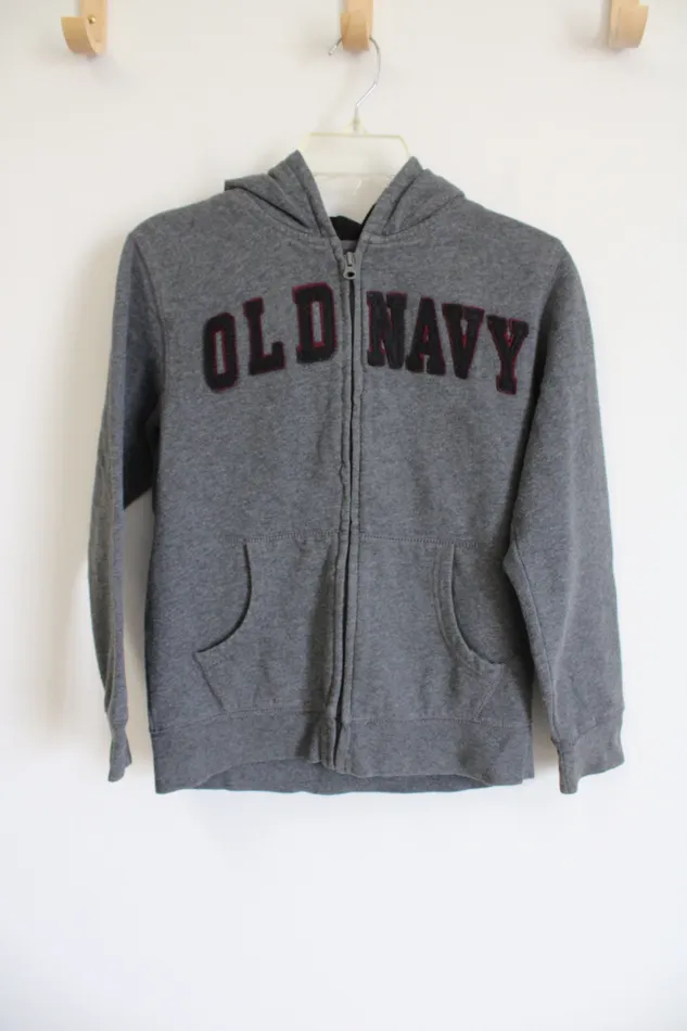 Old Navy Earrings Old Navy Logo Gray Zip Up Hoodie Youth M 8