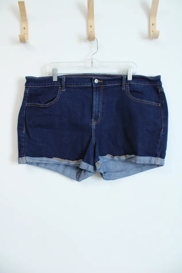 Old Navy Earrings Old Navy Mid Rise Dark Wash Denim Shorts 18
