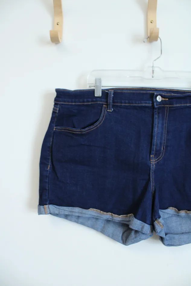 Old Navy Earrings Old Navy Mid Rise Dark Wash Denim Shorts 18