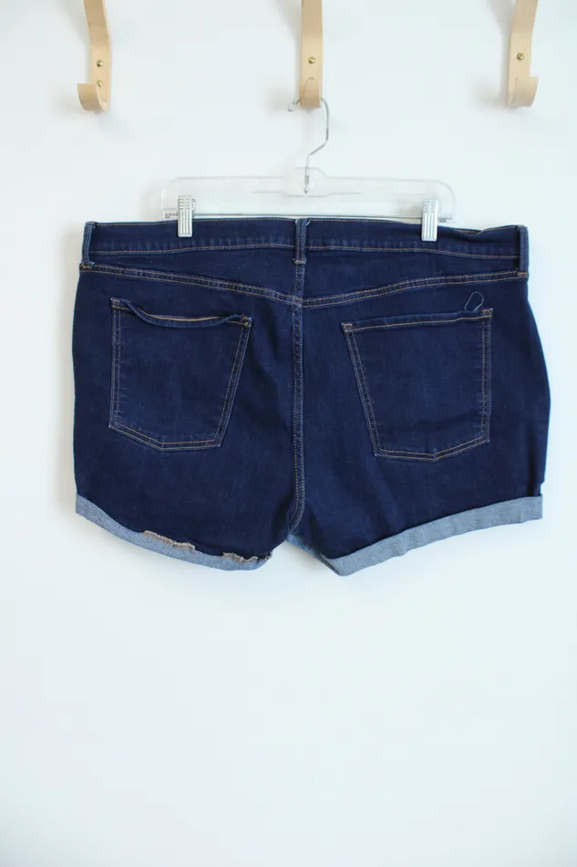 Old Navy Earrings Old Navy Mid Rise Dark Wash Denim Shorts 18