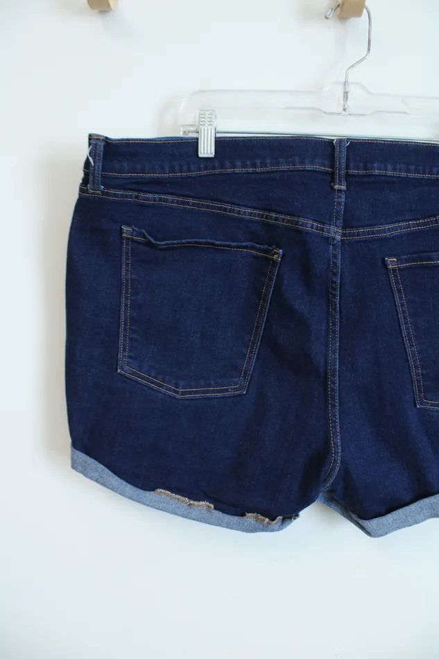 Old Navy Earrings Old Navy Mid Rise Dark Wash Denim Shorts 18
