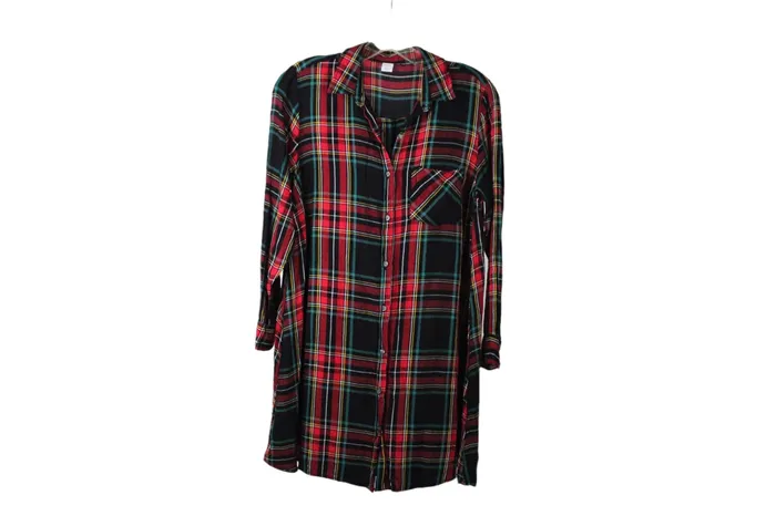 Old Navy Old Navy Plaid Dress S Earrings