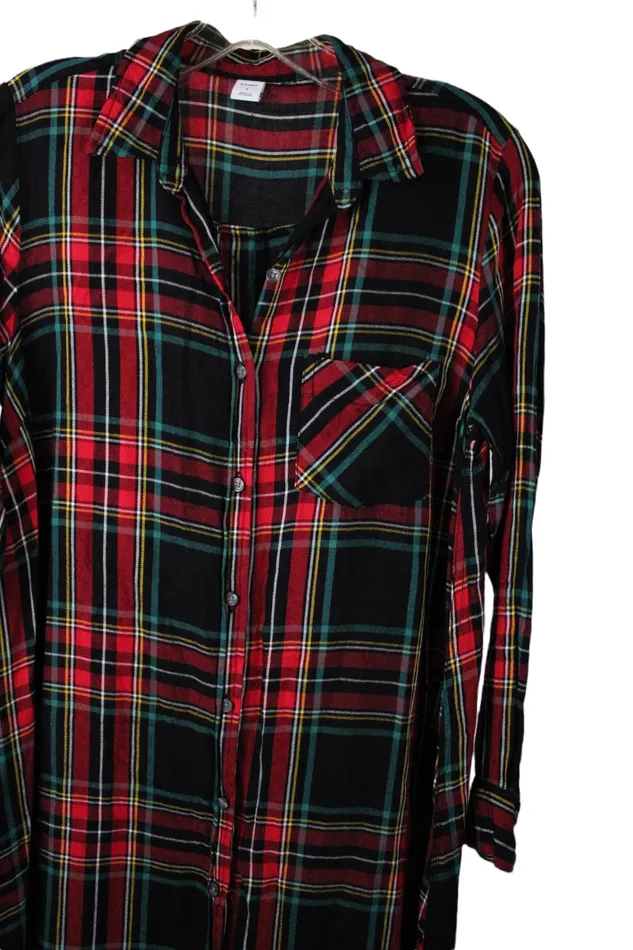 Old Navy Old Navy Plaid Dress S Earrings