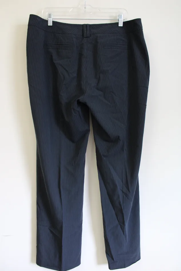 Oleg Cassini Earrings Oleg Cassini Dark Gray Pinstripe Trouser Pant 16