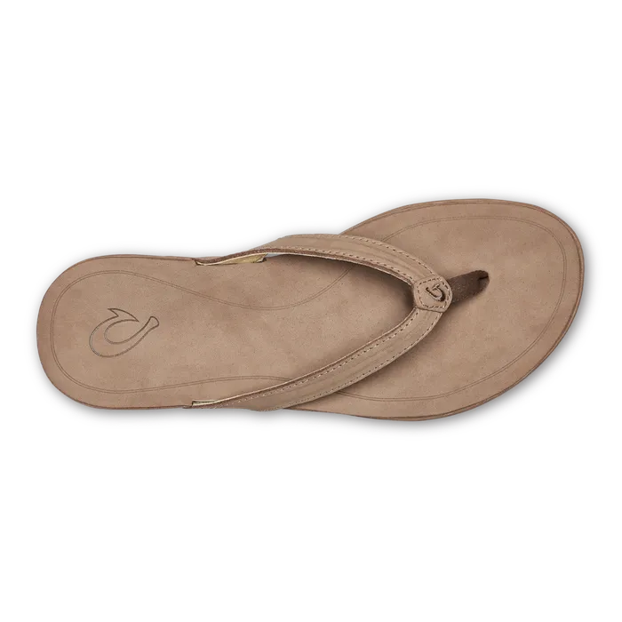 OLUKAI OluKai Womens Aukai Sandals Tan on Tan Earrings
