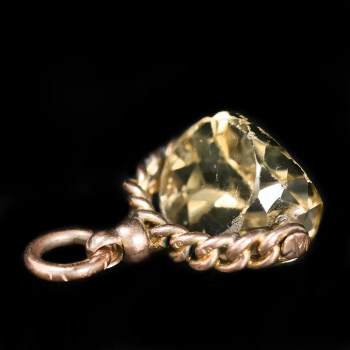 OTC Watches Victorian Yellow Gold Citrine Watch Fob