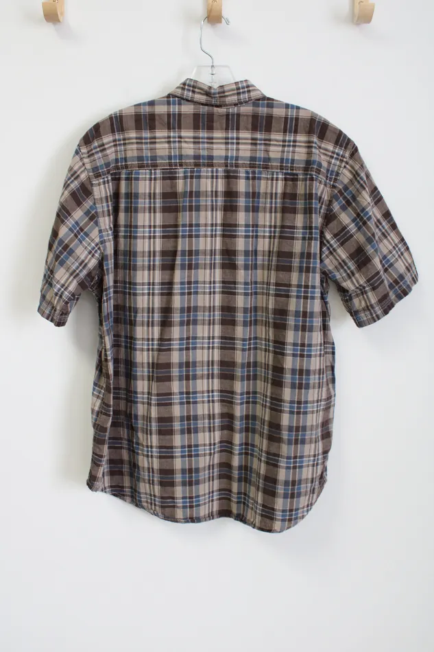 OutdoorLife Earrings OutdoorLife Brown Plaid Button Down Shirt L