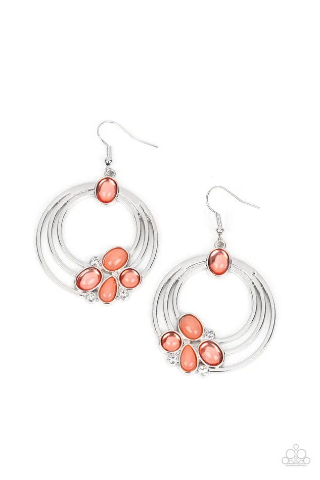 Paparazzi Accessories Dreamy Dewdrops Orange Necklaces