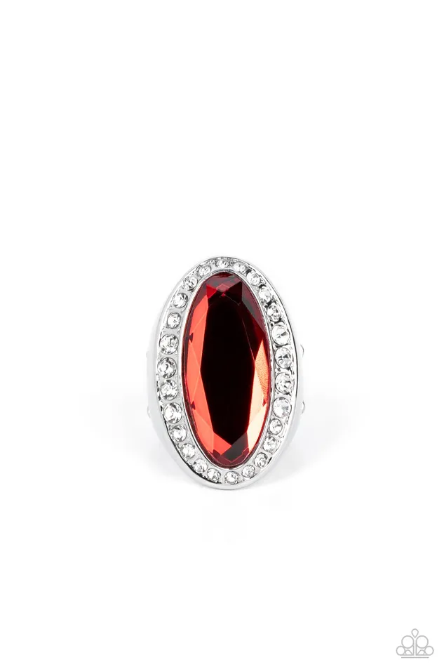 Paparazzi Accessories Earrings Believe in Bling Red