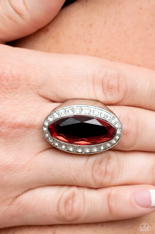 Paparazzi Accessories Earrings Believe in Bling Red