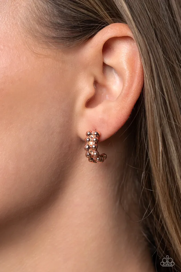 Paparazzi Accessories Earrings Bubbling Beauty Copper