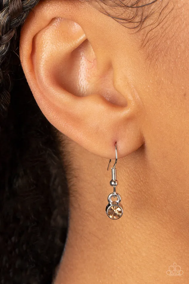 Paparazzi Accessories Earrings Contemporary Connections Brown