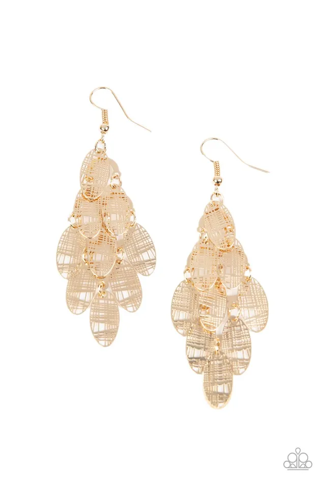 Paparazzi Accessories Earrings Cross It Off My List Gold