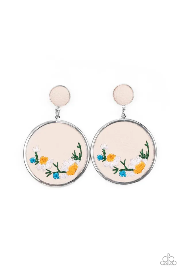 Paparazzi Accessories Earrings Embroidered Gardens Multi