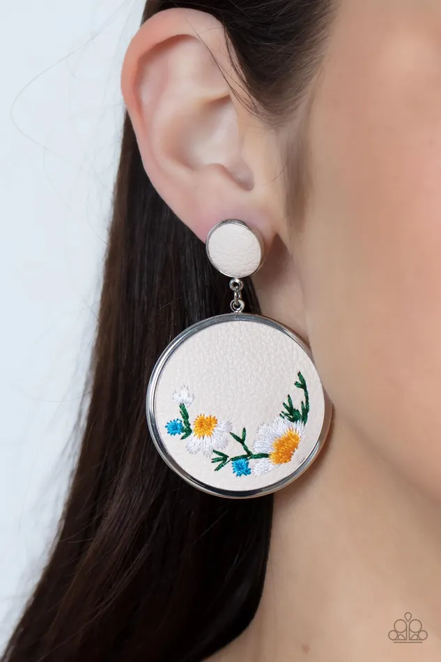 Paparazzi Accessories Earrings Embroidered Gardens Multi