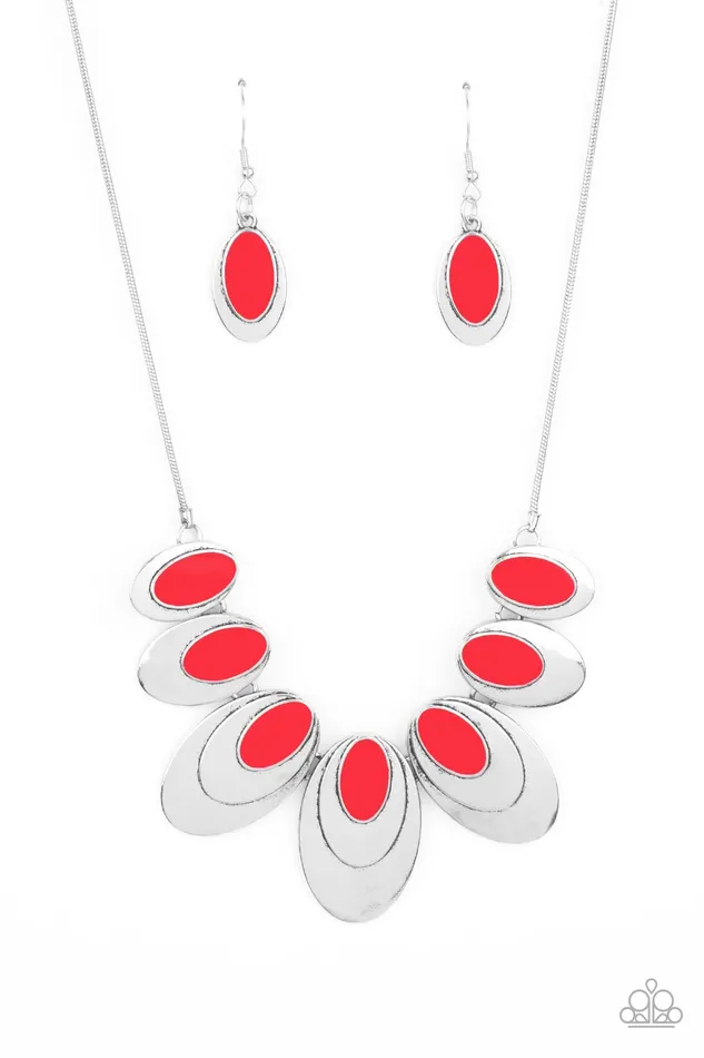 Paparazzi Accessories Earrings Endless Eclipse Red