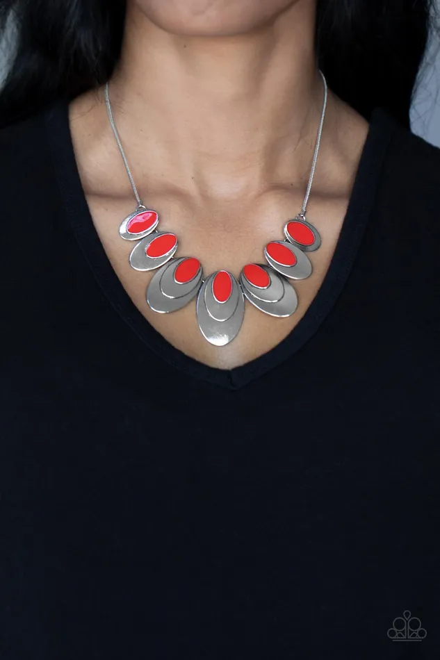 Paparazzi Accessories Earrings Endless Eclipse Red