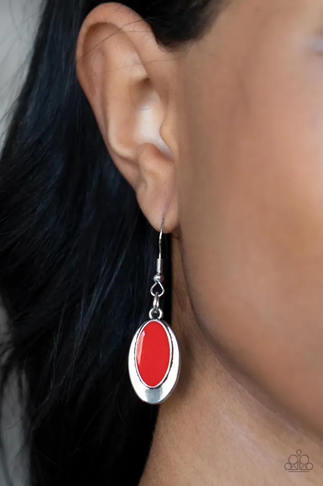 Paparazzi Accessories Earrings Endless Eclipse Red