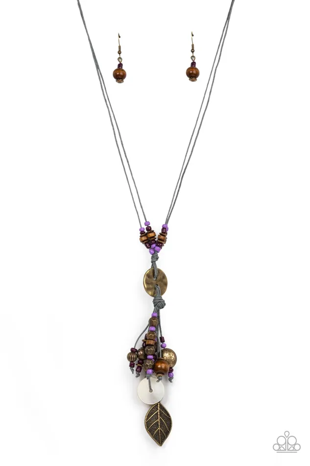 Paparazzi Accessories Earrings Knotted Keepsake Purple