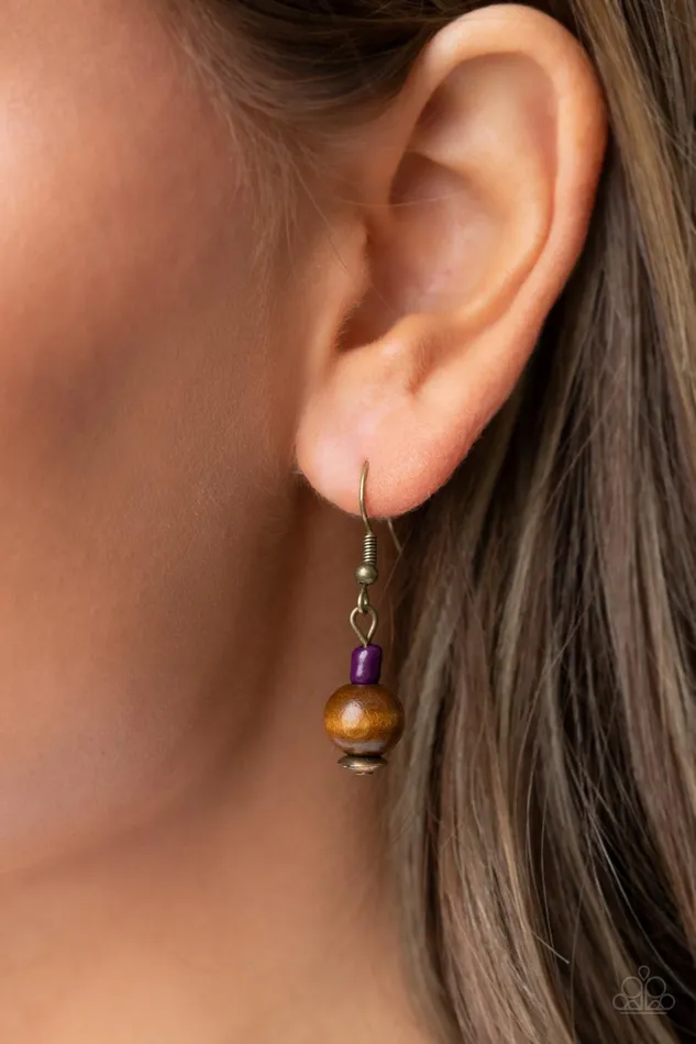 Paparazzi Accessories Earrings Knotted Keepsake Purple