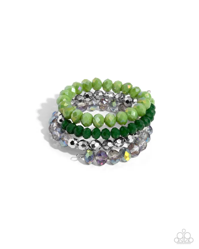 Paparazzi Accessories Earrings Memorable Makeover Green