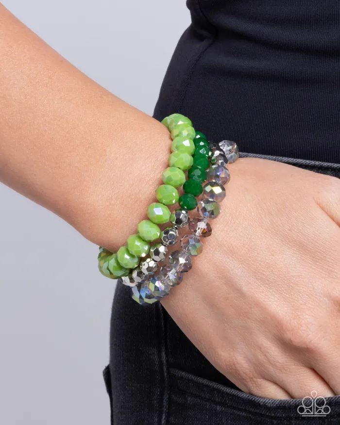 Paparazzi Accessories Earrings Memorable Makeover Green