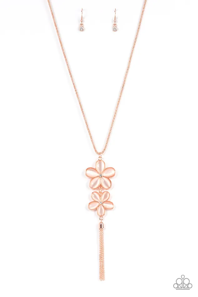 Paparazzi Accessories Earrings Perennial Powerhouse Rose Gold