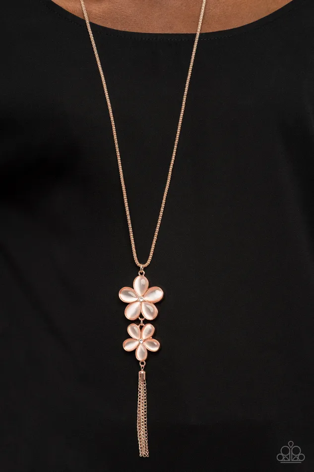 Paparazzi Accessories Earrings Perennial Powerhouse Rose Gold