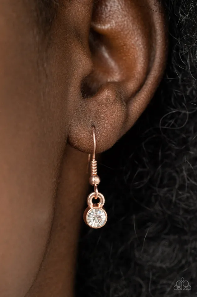 Paparazzi Accessories Earrings Perennial Powerhouse Rose Gold