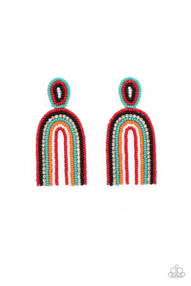 Paparazzi Accessories Earrings Rainbow Remedy Multi