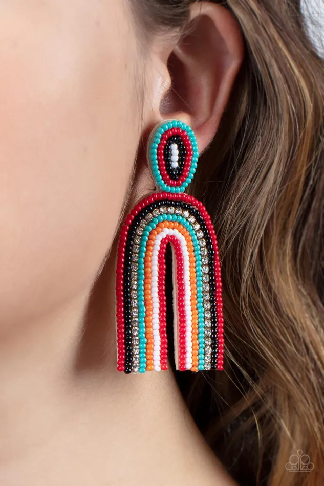 Paparazzi Accessories Earrings Rainbow Remedy Multi