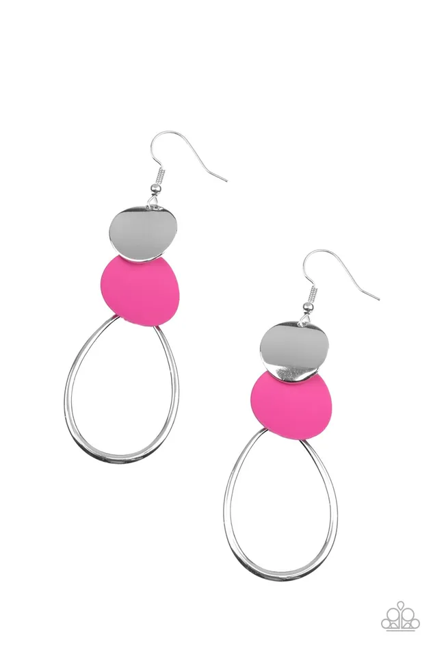 Paparazzi Accessories Earrings Retro Reception Pink