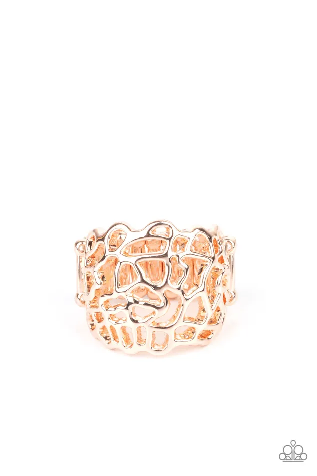 Paparazzi Accessories Get Your FRILL Rose Gold Earrings