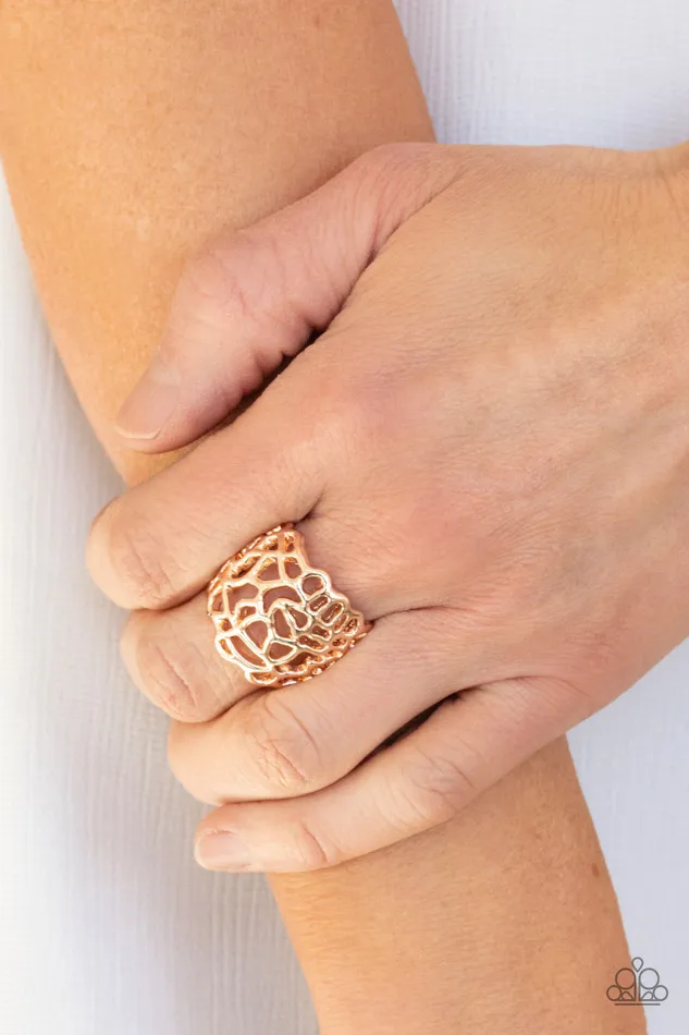 Paparazzi Accessories Get Your FRILL Rose Gold Earrings