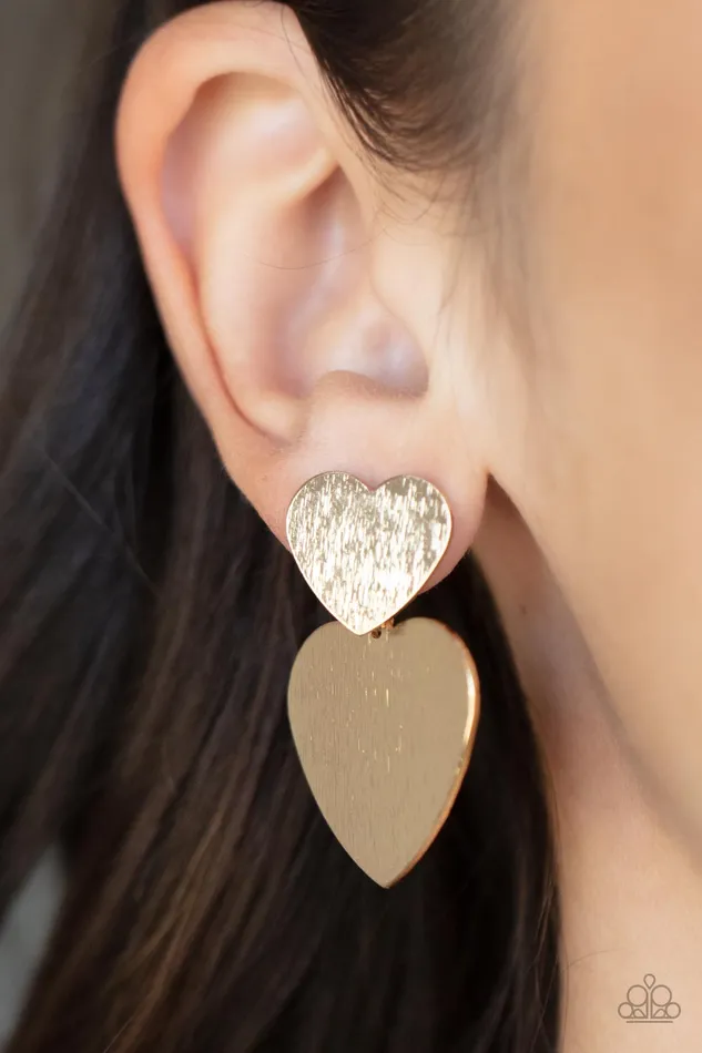 Paparazzi Accessories Necklaces HeartRacing Refinement Gold