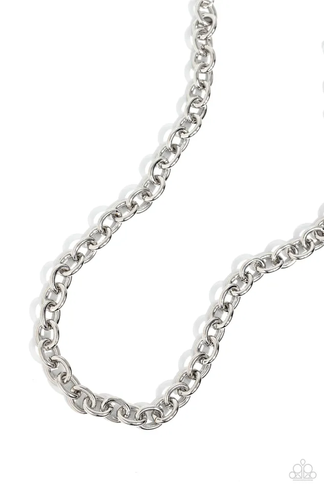 Paparazzi Accessories Necklaces Things Have CHAINged Silver