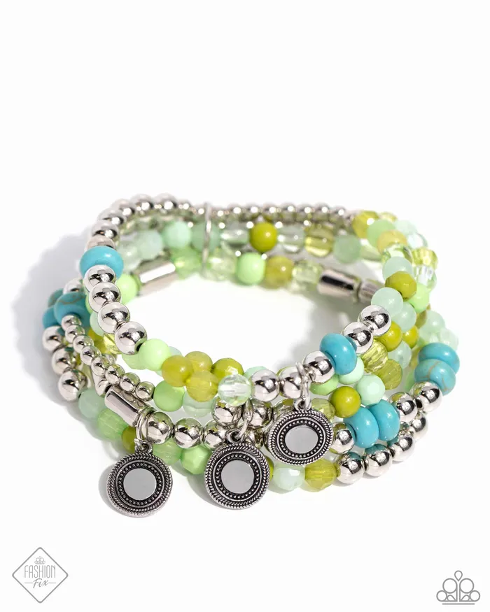 Paparazzi Accessories Poignant Pairing Green Earrings