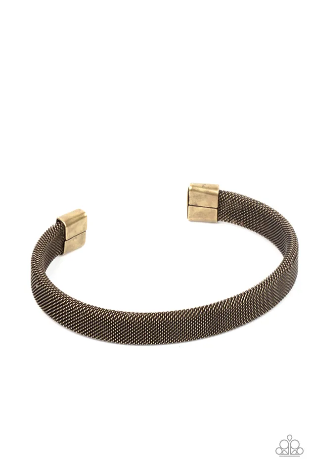 Paparazzi Accessories Quit MESHing around Brass Earrings
