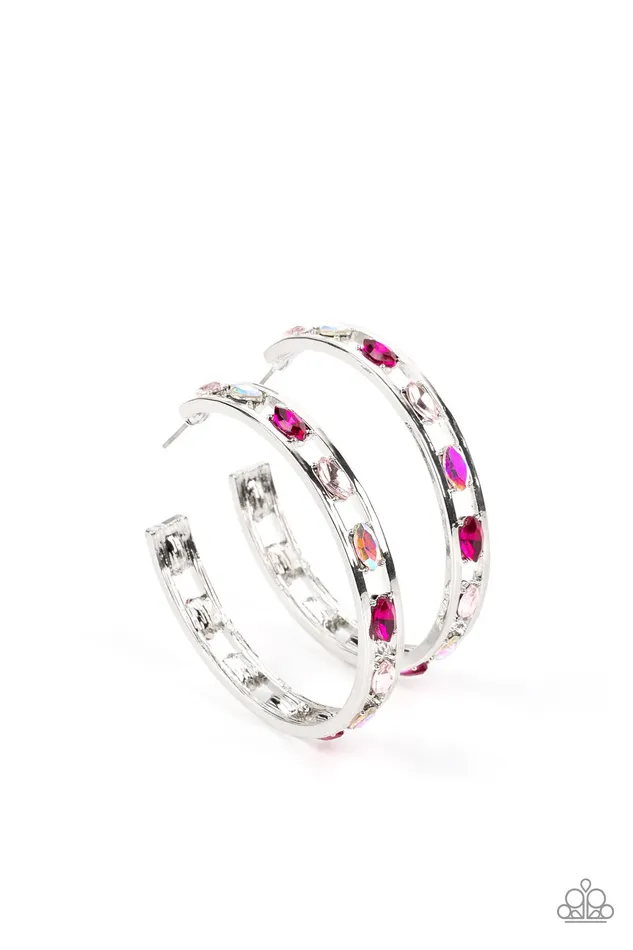 Paparazzi Accessories The Gem Fairy Pink Earrings