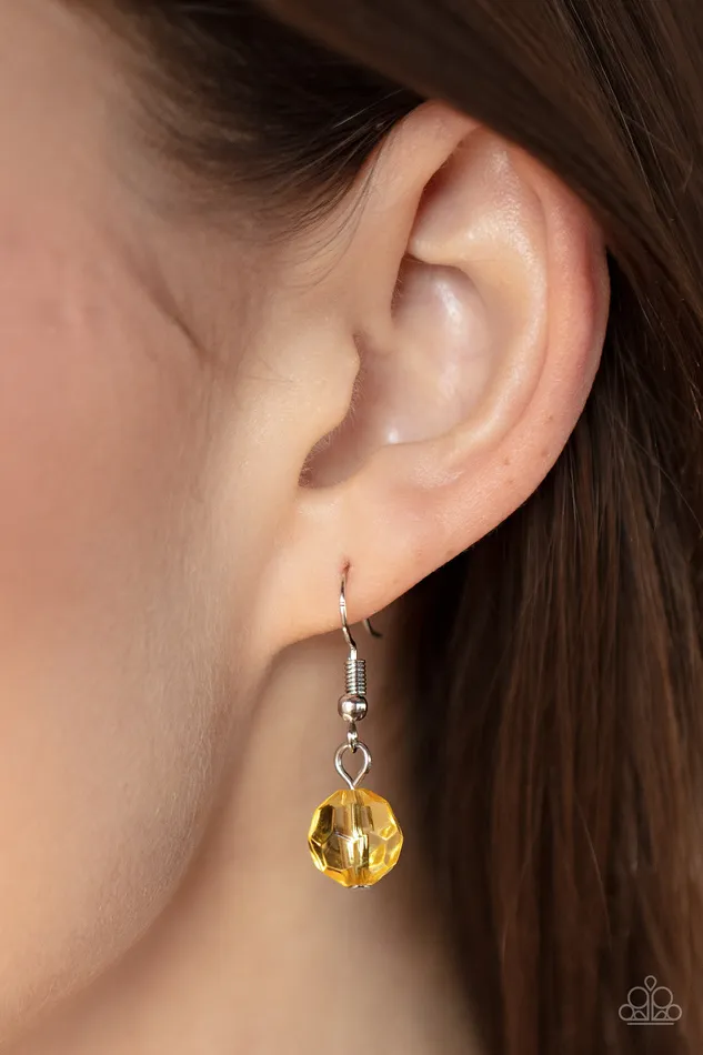 Paparazzi Accessories Tropical Hideaway Yellow Earrings