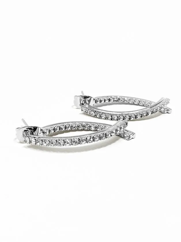 Pave Fish Hoop Earring Must Have Must Get Earrings