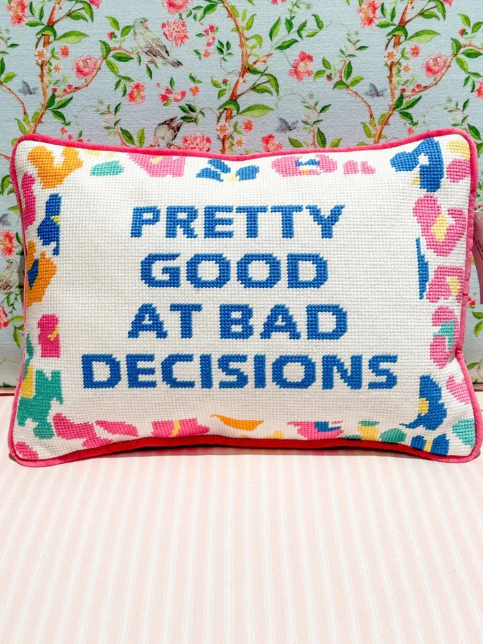 Peking 14 x 10 Needlepoint Pillow Peking Handicraft Earrings