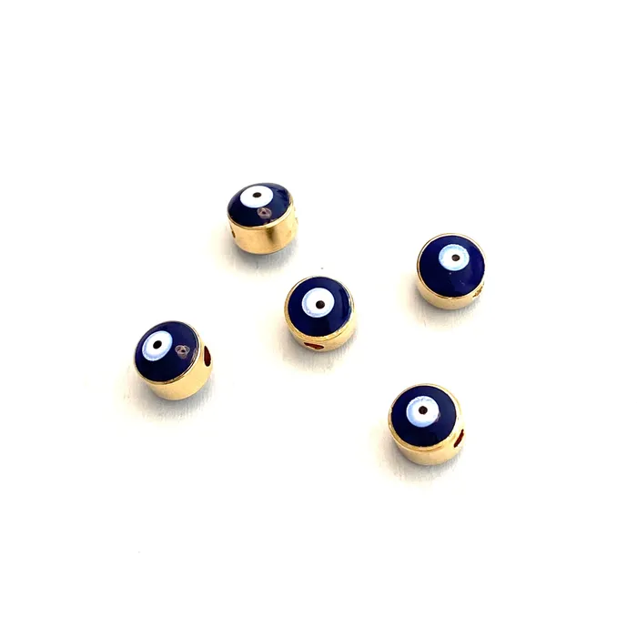 Peppy Beads 7mm 24K Gold Plated Evil Eye Beads 7mm 24K Gold Plated Evil Eye Spacers 5 Pcs in a Pack Necklaces Peppy Beads 7mm 24K Gold Plated Evil Eye Beads 7mm 24K Gold Plated Evil Eye Spacers 5 Pcs in a Pack Necklaces