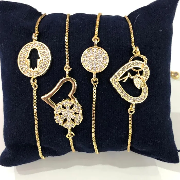 Peppy Beads Bracelets Leaf Double Loop Gold Plated Charms Bracelet Charms Connector Charms
