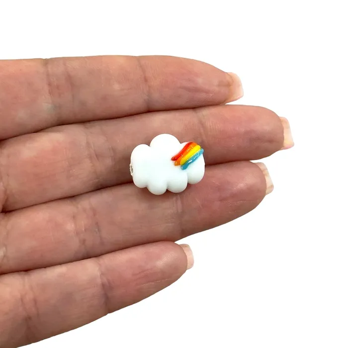 Peppy Beads Charm Necklaces Hand Made Murano Glass Cloud Charm