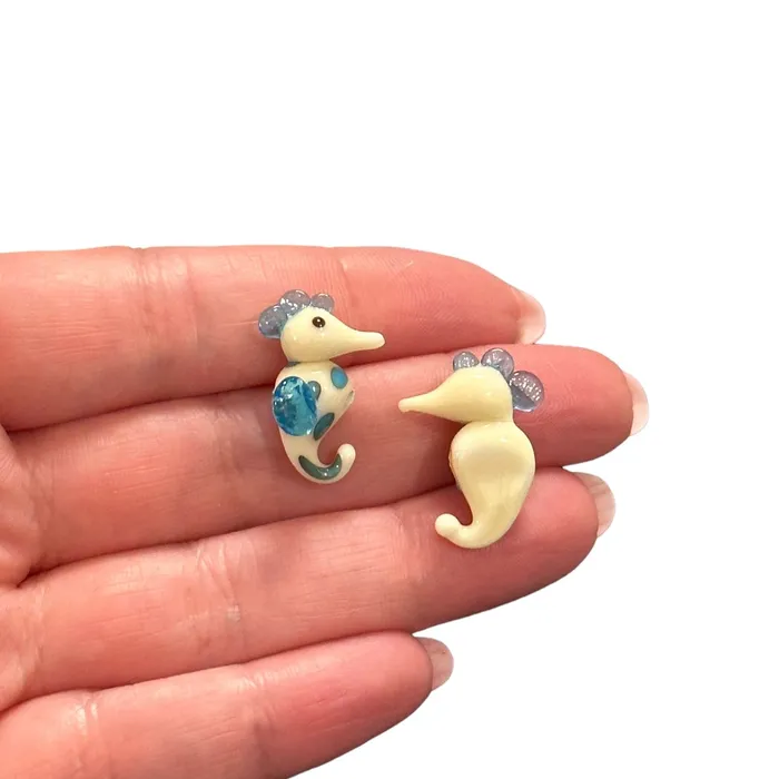 Peppy Beads Charm Necklaces Hand Made Murano Glass Seahorse Charm