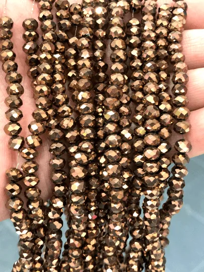 Peppy Beads Crystal faceted rondelle 6mm Beads PBC6C82 Earrings