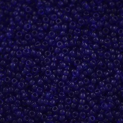 Peppy Beads Earrings Miyuki Seed Beads 80 Transparent Cobalt 0151
