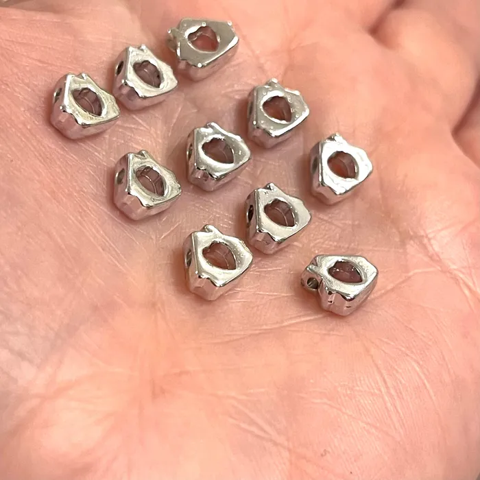 Peppy Beads Earrings Rhodium Plated Love Home Spacer Charms 10 pcs in a pack Peppy Beads Earrings Rhodium Plated Love Home Spacer Charms 10 pcs in a pack